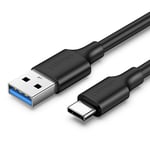 Ugreen USB-A til USB-C kabel 3A, 2m - Svart