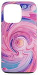 iPhone 13 Pro Swirl Pink Color Illustration Pattern Abstract Art Case