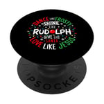 Dansez comme Frosty Shine Like Rudolph Give Like Santa Love Li PopSockets PopGrip Adhésif