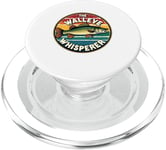 Vintage Walleye Drawing: The Walleye Whisperer Fisherman PopSockets PopGrip for MagSafe