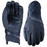 Five 830511 Gants de Moto Scooter Femme, Urbains en Cuir, Imperméable, Milano Evo, Mi-Saison, Homologués CE 1KP, Noir, M