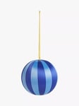 John Lewis Rainbow Time Capsule Stripe String Bauble, Blue