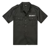 Brandit Men's Security Us Shirt Dress, Black-Short Sleeve, M