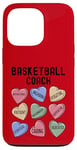 Coque pour iPhone 13 Pro Tee-shirt humoristique pour entraîneur de basket-ball