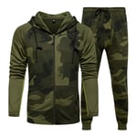 GAOZI Pull et Pantalon Tactique de Combat pour Homme à Manches Longues. Tenue de Combat avec Camouflage Woodland, Uniforme de Chasse Militaire avec