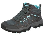 Lico Femme Sierra High Chaussure de Course Tout Terrain, Anthracite/Turquoise, 39 EU