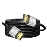 4K Cable Hdmi 12M,Cable Hdmi 2.0 Haute Vitesse 4K@60Hz 2K@120Hz,Connecteur Plaque Or 3D Arc Hdcp 2.2 Et 2.3 Pour Hdtv/Blu Ray Lecture/Projecteurs/Ordinateurs Portables/Ps4/Ps5(Argente)