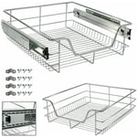 Tiroir Télescopique Tiroir De Cuisine Tiroir Suspendu Tiroir Coulissant 50 Cm - Arebos