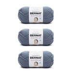 Bernat Pelote de laine, polyester, Beluga, lot de 3