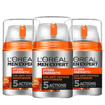 L'Oreal Men Expert Hydra Energetic Moisturiser, 3 x  50ml