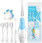 SG513 Baby Electric Toothbrush Age 0-3 Years Toddler Battery Toothbrushes with 4