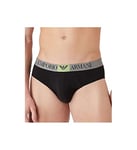 Emporio Armani Men's Brief Eagle Label Letter, Black, XL