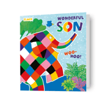 Son Birthday Card Elmer The Patchwork Elephant Includes Envelope 7x6 Inches