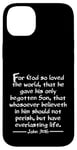 iPhone 14 Plus John 3:16 Whole Verse King James Bible For God So Loved KJV Case