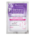 Barbara Gould - Masque Bio-Cellulose Anti-Rides 100% d'Origine Naturelle, Masque Visage Femme Anti-Âge Enrichi en Acide Hyaluronique et en Collagène Marin - Sachet Uni-dose