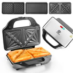 Large Size Electric Panini Press Grill 6-Slice Sandwich Toaster Non-Stick Plate