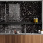 Dalle PVC Dumawall+ Gloss Tavira noir brillant 37,5 x 65 cm