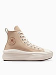 Converse Junior Cozy Essentials Chuck Taylor All Star Move Trainers, Beige, Size 3 Older