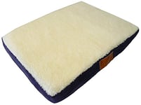 Ellie-Bo Coussin orthopédique en Mousse Visco-élastique Dessus en Faux Daim et Peau de Mouton Cage/Caisse pour Chien Noir