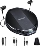 Lecteur Cd Portable Hifi Classic Lecteurs De Cd Personnel Discman Avec Casque Protection Anti-Saut Écran À Cristaux Liquides Walkman (Noir)