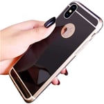 COQUE SILICONE EFFET MIROIR POUR APPLE IPHONE 7 PLUS 8 PLUS NOIR