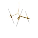 Roll & Hill - Agnes Chandelier 6 lights LED Angle-cut, Brass - Takkronor - Lindsey Adelman - Guld