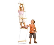 Eichhorn Kids Rope Ladder Climbing Frame with Wooden Rungs, 170 cm, up to 60 kg