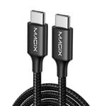 Magix Câble USB C 100W 2M Noir, Charge Rapide 5A PD, Vitesse de Transfert de Données 10Gbps, 4K 60Hz, Compatible avec Macbook Pro/Air, iPad Pro 2021/Air 5, Galaxy S23/S22 Ultra, Pixel, Switch, LG