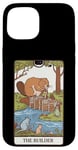 iPhone 15 Fun Tarot Card The Builder Beaver Building Spiritual Reader Case