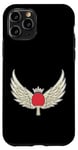 Coque pour iPhone 11 Pro Raquette de tennis table avec ailes d'oiseaux Couronne King