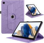 Coque Pour Tablette Lenovo M10 Plus (2nd Gen) 10.3"" 2020 (Tb-X606f/Tb-X606x) Tablette Coque Étuis Cuir 360°Rotatif Multi-Angle Stand Flip Housse Cover Lenovo M10 Plus Gen 2,Violette Arbres