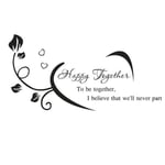 Flower Rattan Wall Decal Tarrat Happy Together lainaus makuuhuoneen olohuoneen sisustukseen