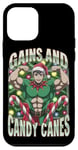 Coque pour iPhone 12 mini Gains amusants et sucre d'orge de Noël Elfe Gym Workout