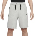 NIKE FD3289-063 B NSW TECH FLC Short Shorts Boy's DK Grey Heather/Black/Black Size XL