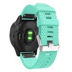 Garmin Fenix 6S snyggt klockarmband i silikon - Cyan