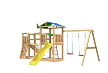 Lasten leikkipaikka Jungle Gym Hut Clutter Bridge 2 Swing