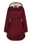 Orolay Blousons Coupe-vent Printemps Manteau Chaud Mi-long D'extérieur pour Femme Rouge S