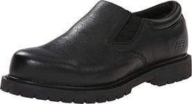 Skechers for Work - Chaussures à Enfiler antidérapantes en Coton pour Homme Goddard Twin Gore, Noir, 41.5 EU