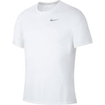 Nike Homme Breathe Run Top T Shirt, White/White/Reflective Silv, XL EU