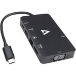 Black Usb C Adapterusb C To Usb3.0 Rj45 Hdmi Vga