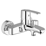 GROHE Wave Cosmopolitan Quickfix Single-Lever Bath/Shower Mixer, Wall-Mounted, Metal Lever, Chrome Easy To Fit with GROHE Quickspanner 23209000