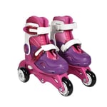 FLUXX - Rollers évolutifs in Line Baby Ride - Taille 27-30 - Rose - Poids Maximal 20 kg - Roues en PVC - Freinage arrière - Fabriqué Plastique Haute qualité - Dès 3/5 Ans