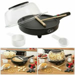 2-IN-1 8" ELECTRIC POPCORN & CREPE MAKER NON STICK PLATE + FREE ACCESSORIES 800W