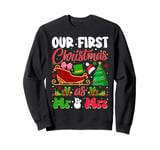 Our First Christmas As Mr and Mrs New Couple Husband Wife Sweatshirt