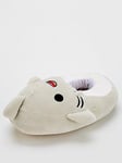 Squishmallows Squishmallow Gordon Shark Slippers, Grey, Size 6-7 Older