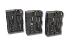 3 Batteries pour Nikon D900 DSLR D700 D70s D90 D80 2000mAh 7,2V