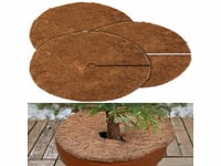 3 nattes de coco rondes antigels pour plantes Ø 38 cm - Royal Gardineer