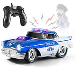 Remote Control Police Car with Lights and Sirens RC Police Car for Kids