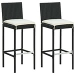 Breakfast Kitchen 2x Bar Stools Set Dining Garden Home Counter High Chair Seats