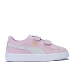 Puma Girls Girl's Children Suede Strap Trainers in Pink - Size UK 2 Infant